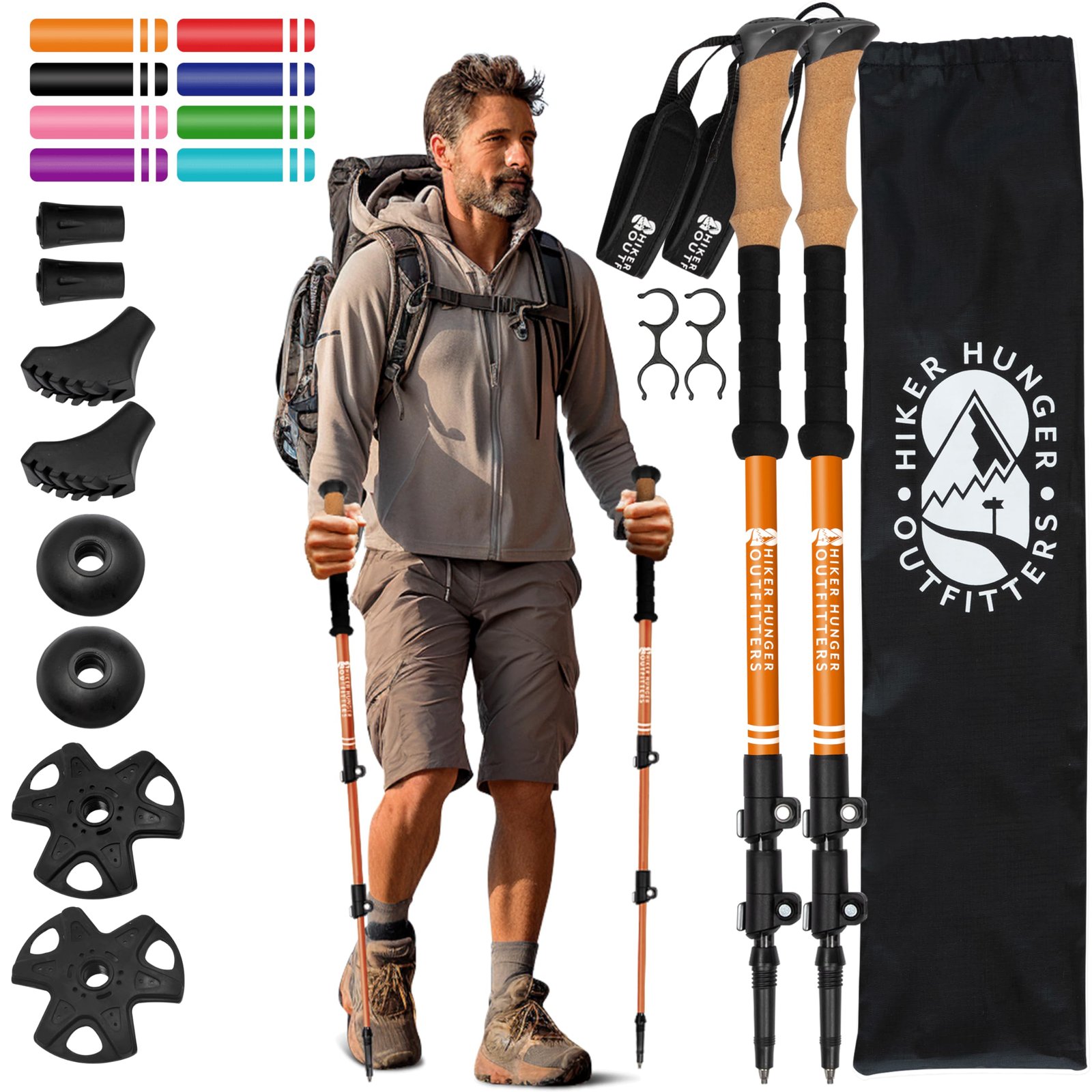 Hiker Hunger Carbon Fiber 2.0 Trekking Poles