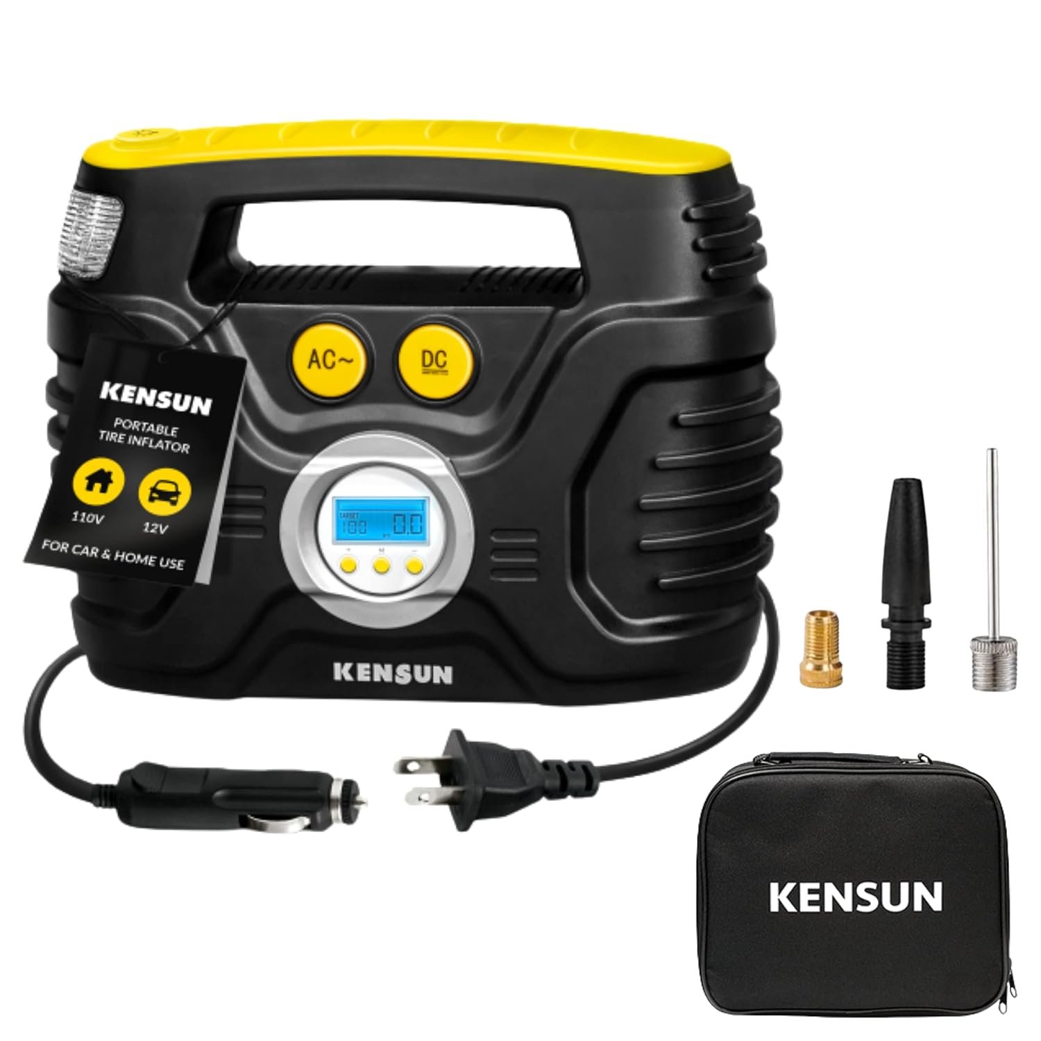 Kensun AC DC portable air compressor (tire inflators)