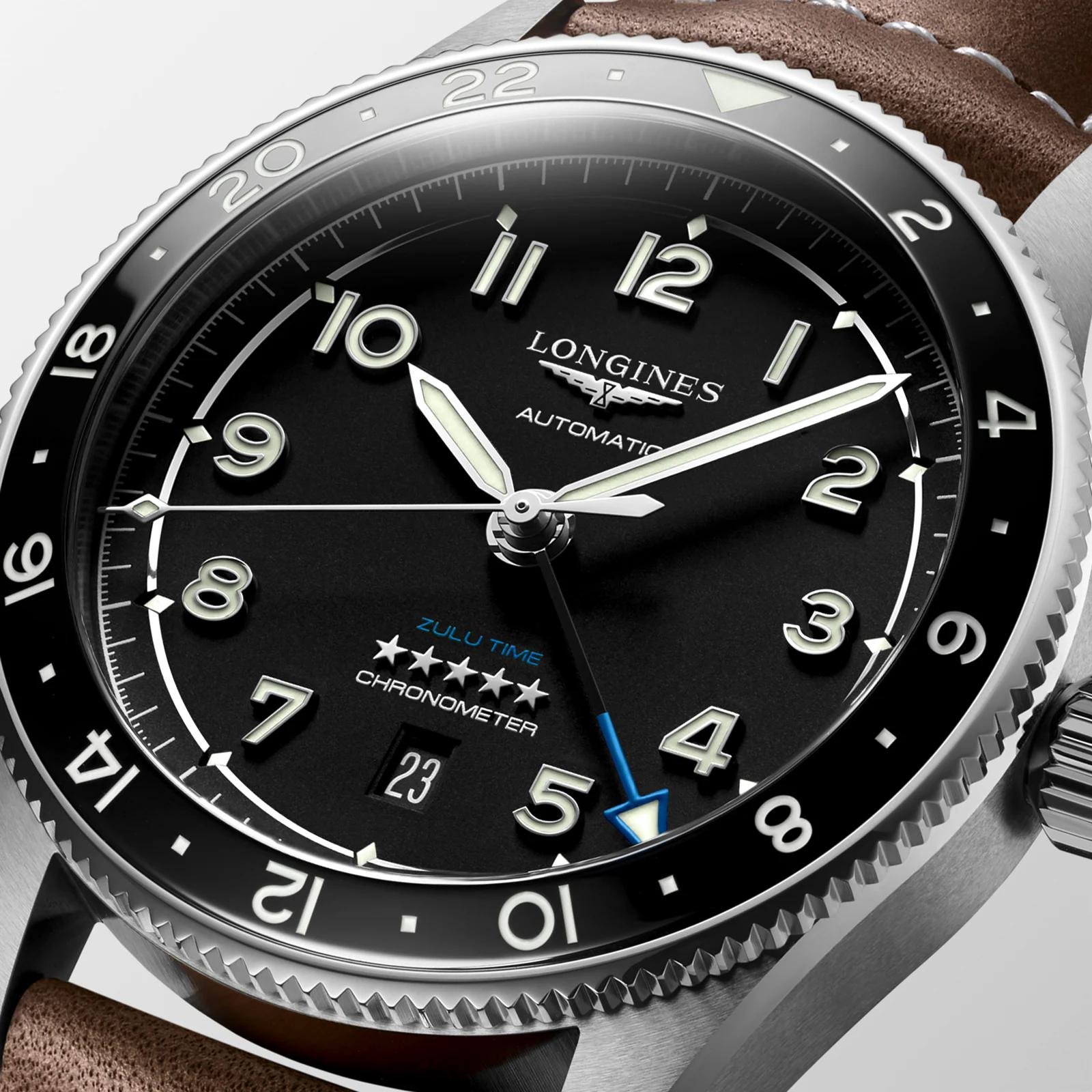 Longines Spirit Zulu Time GMT Automatic Watch (pilot watches)