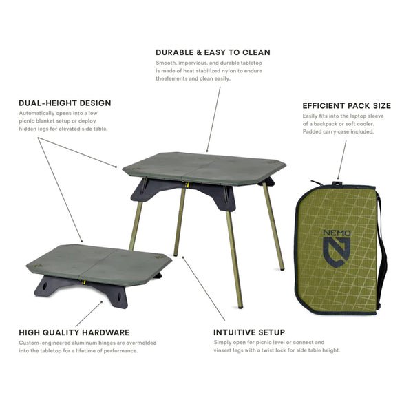 NEMO Moonlander Dual Height Table (camping tables)