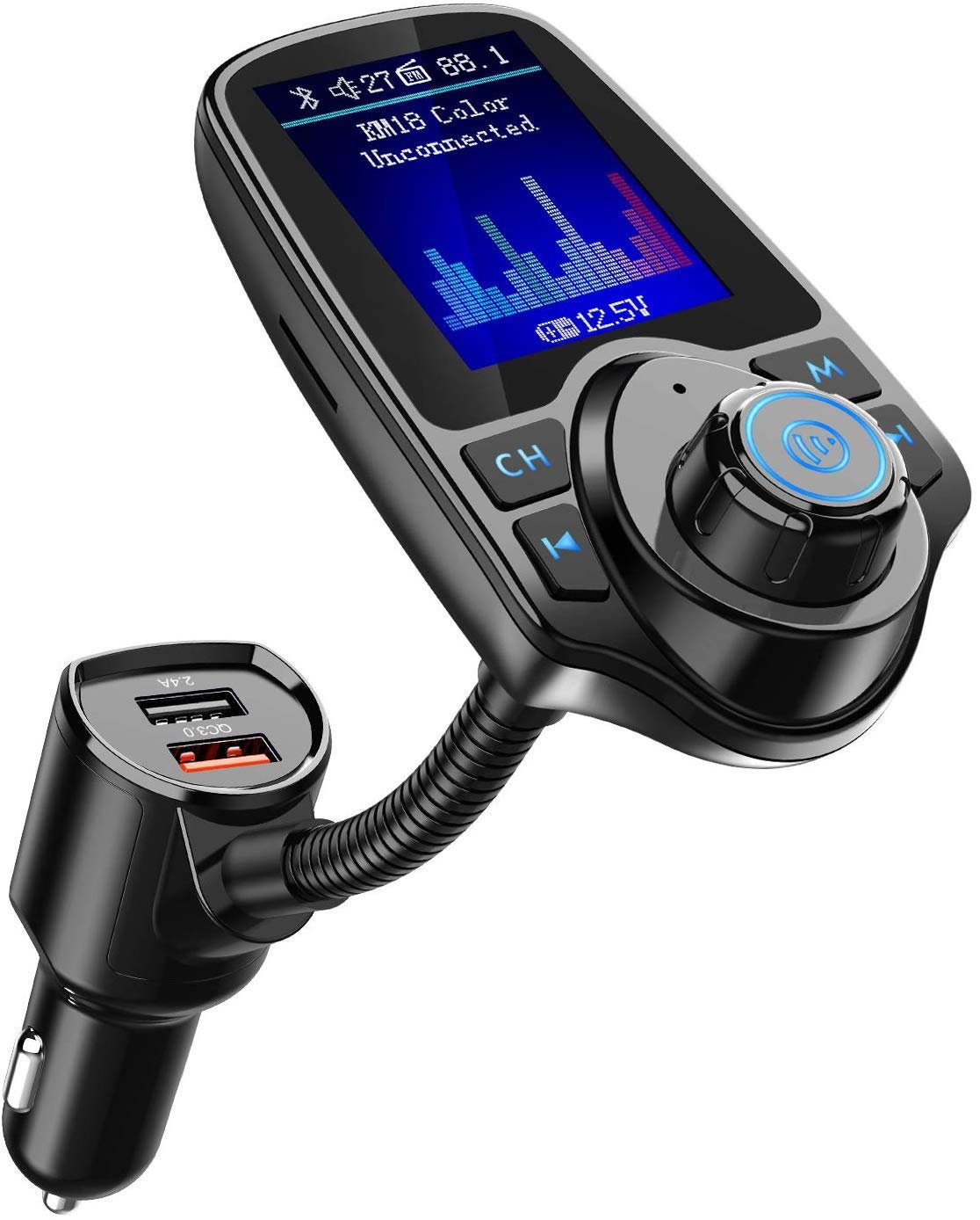 Nulaxy KM18 FM Transmitter (bluetooth car adapters)