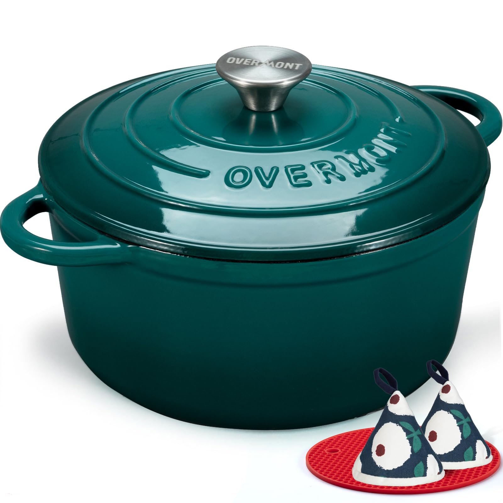 Overmont Enameled Cast Iron Dutch Oven (dutch ovens)