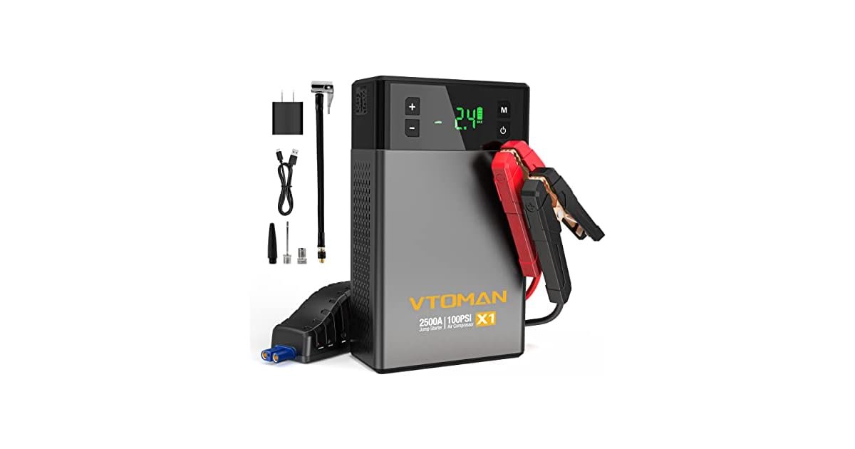 VTOMAN X1 jump starter with air compressor (car jump starters)